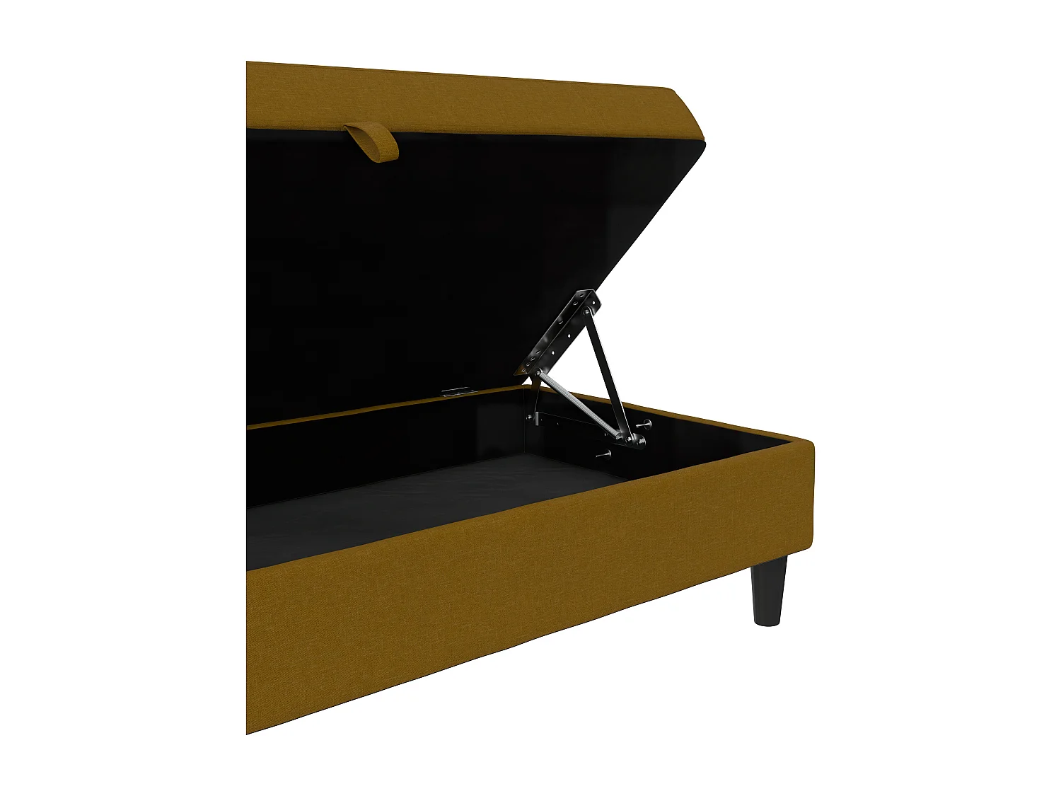 Hartford | Pouf en lin curry