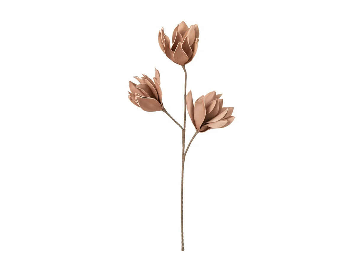 3 flores en rama sintética rosa 94x41x12 cm