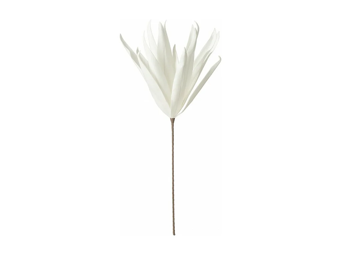Flor artificial en tallo blanco de 90x21x15 cm.