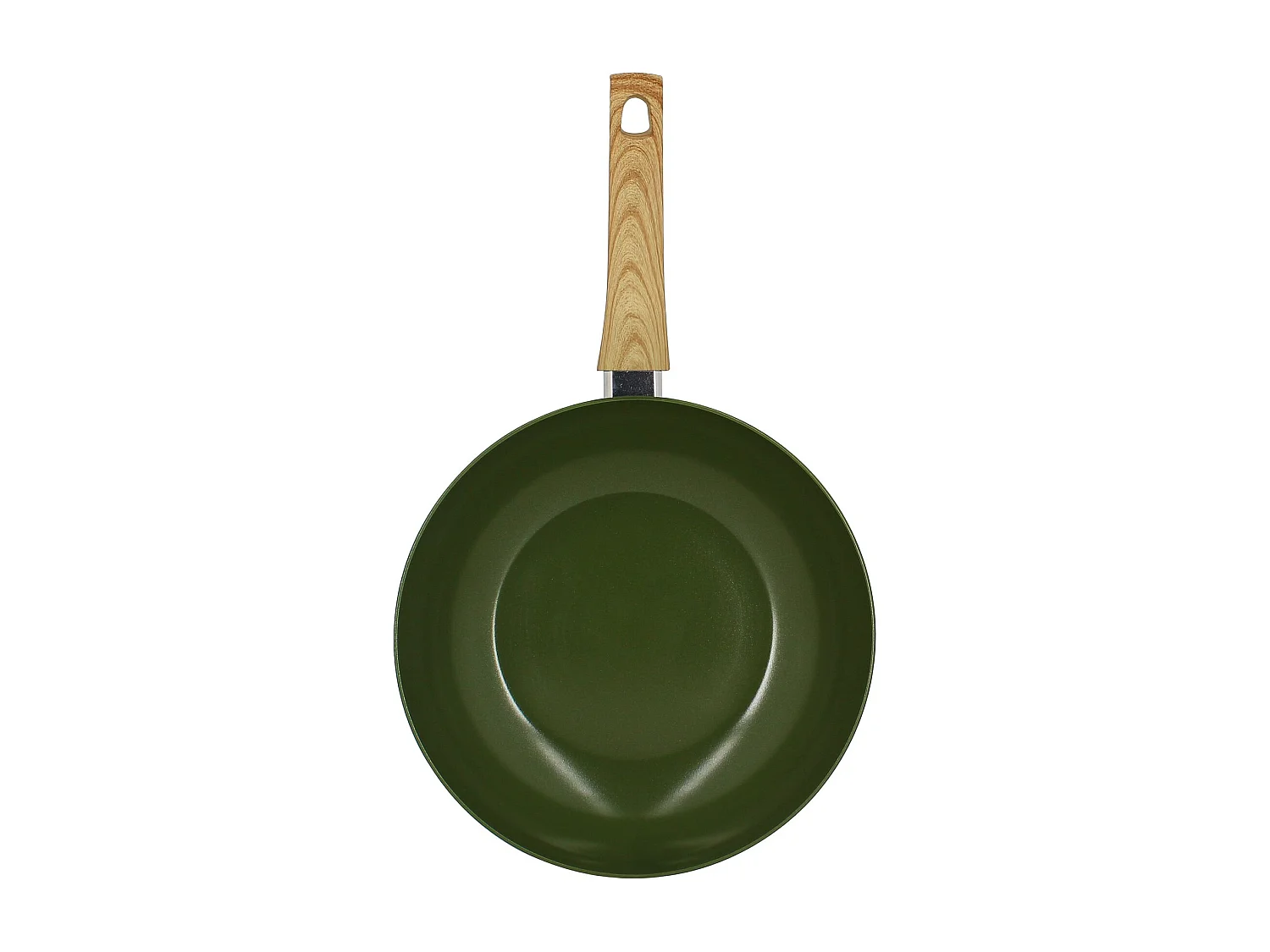 Menastyl - Wok Colorama 28cm En Aluminium Recycle Olive Induction