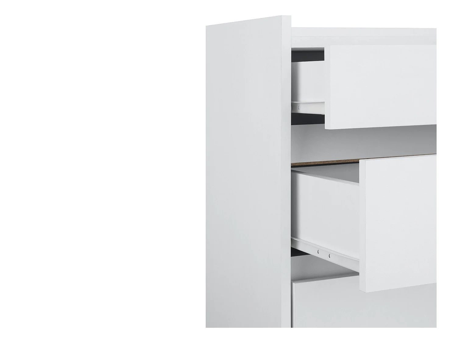 Commode Vogue 3+1 tiroirs Blanc