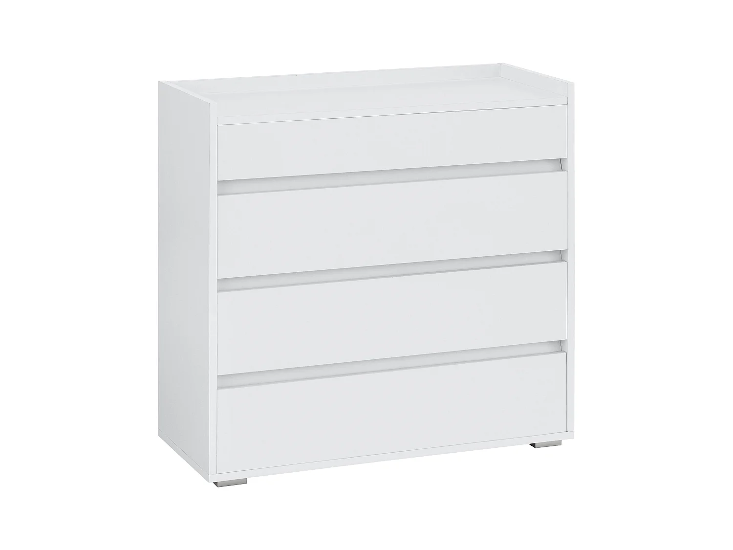Commode Vogue 3+1 tiroirs Blanc