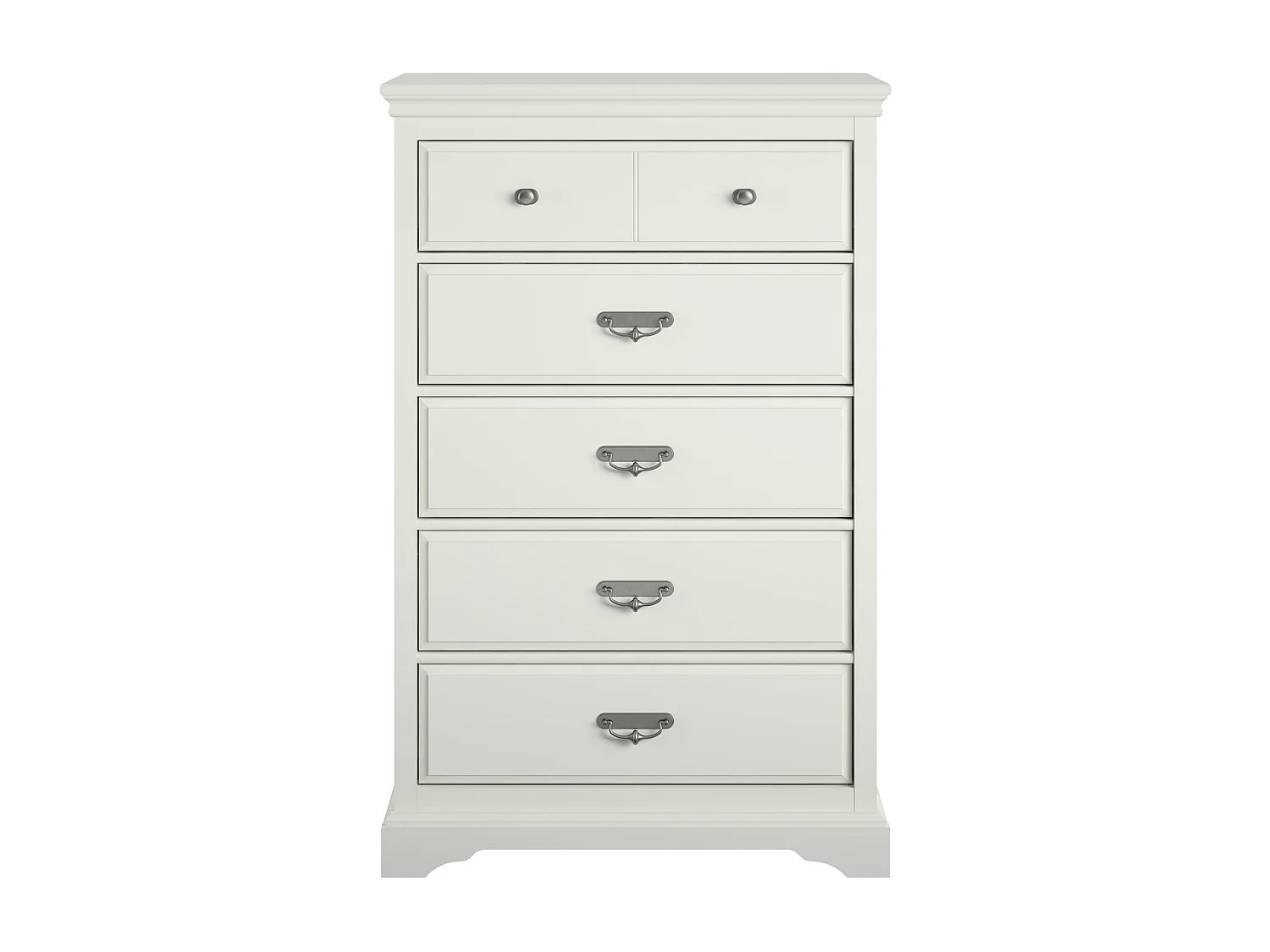 Bristol | Commode à 5 tiroirs en MDF blanc