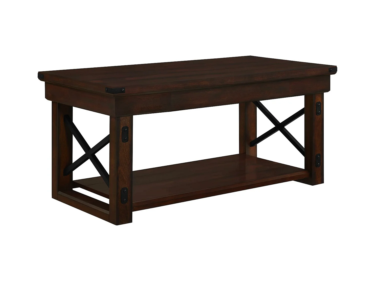 Table basse avec 1 tiroir en MDF expresso