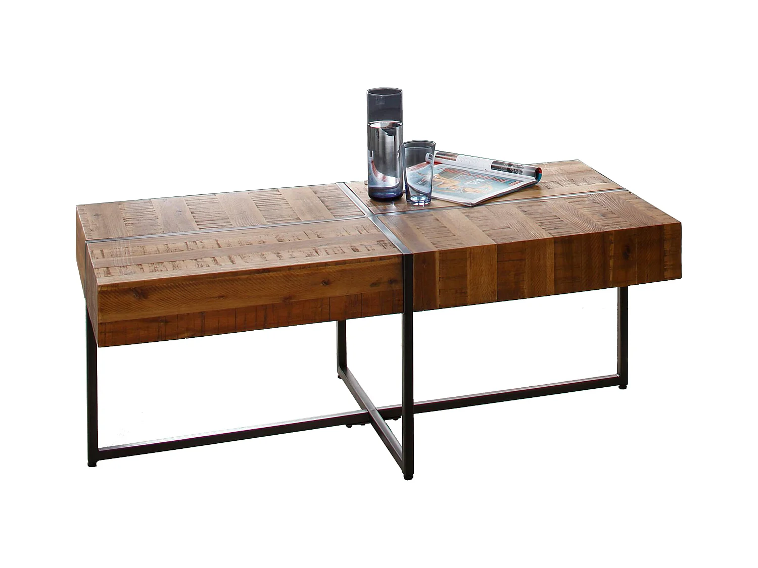 Table basse en marron acacia