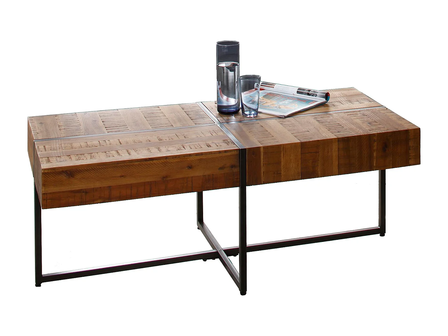 Table basse en marron acacia