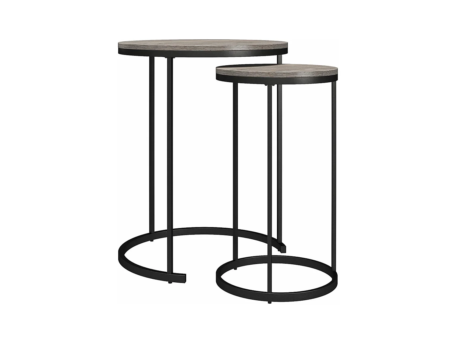 Camdale | Tables basses gigognes et bouts de canapé 4 pièces en panneaux