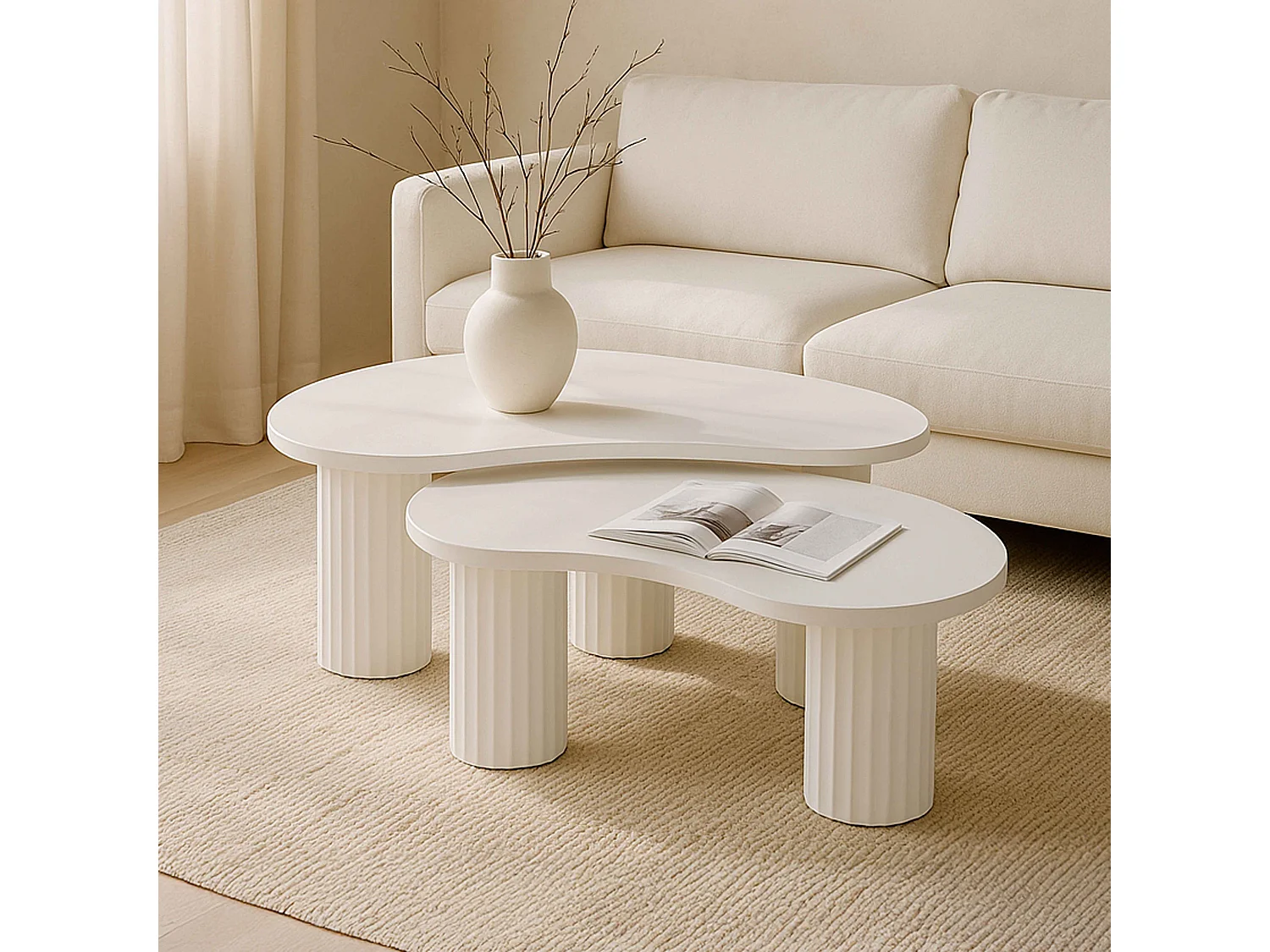 Witte melamine salontafel