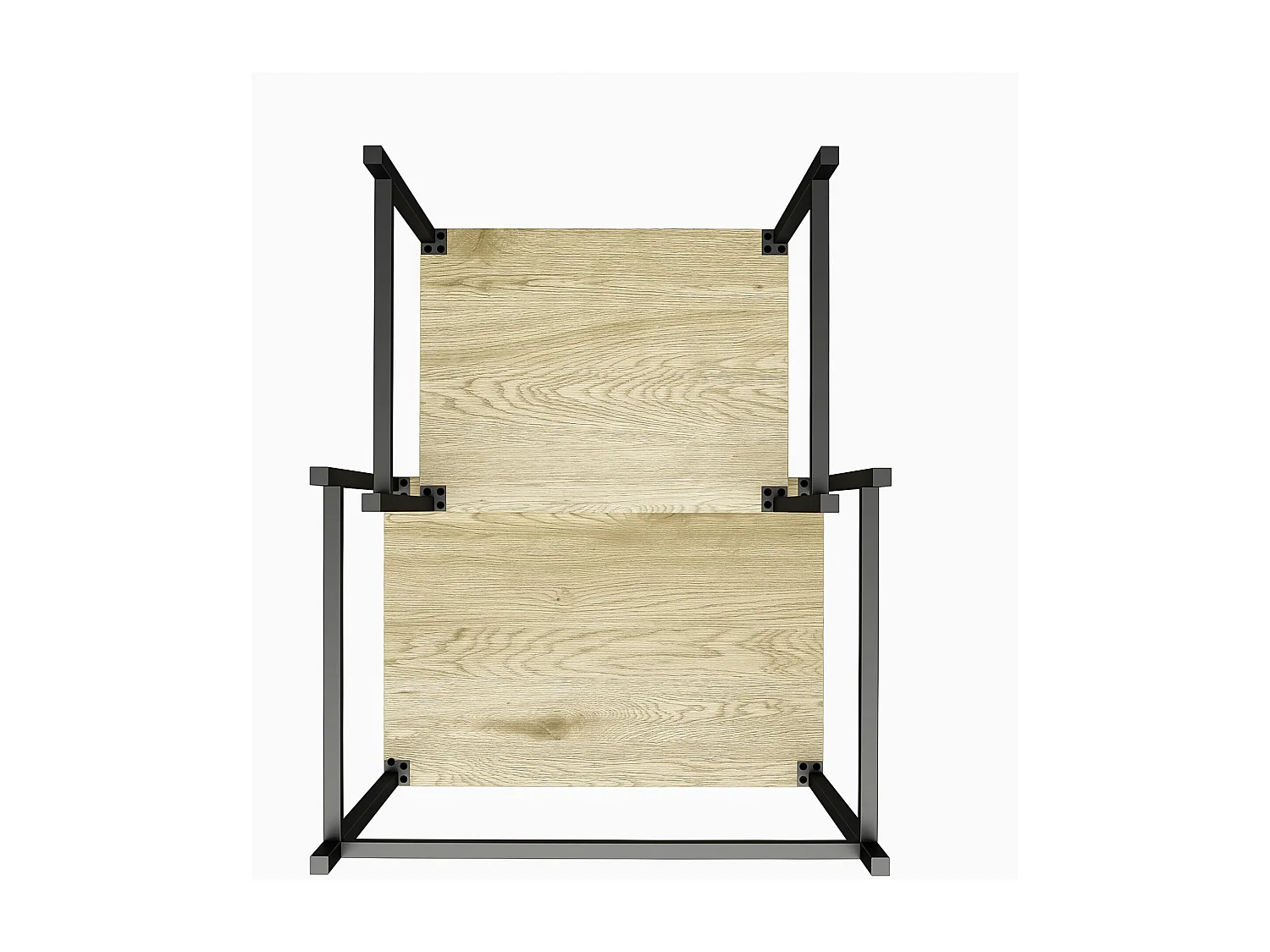 Akzenttische im 2er-Set aus laminierten Spanplatten, natur