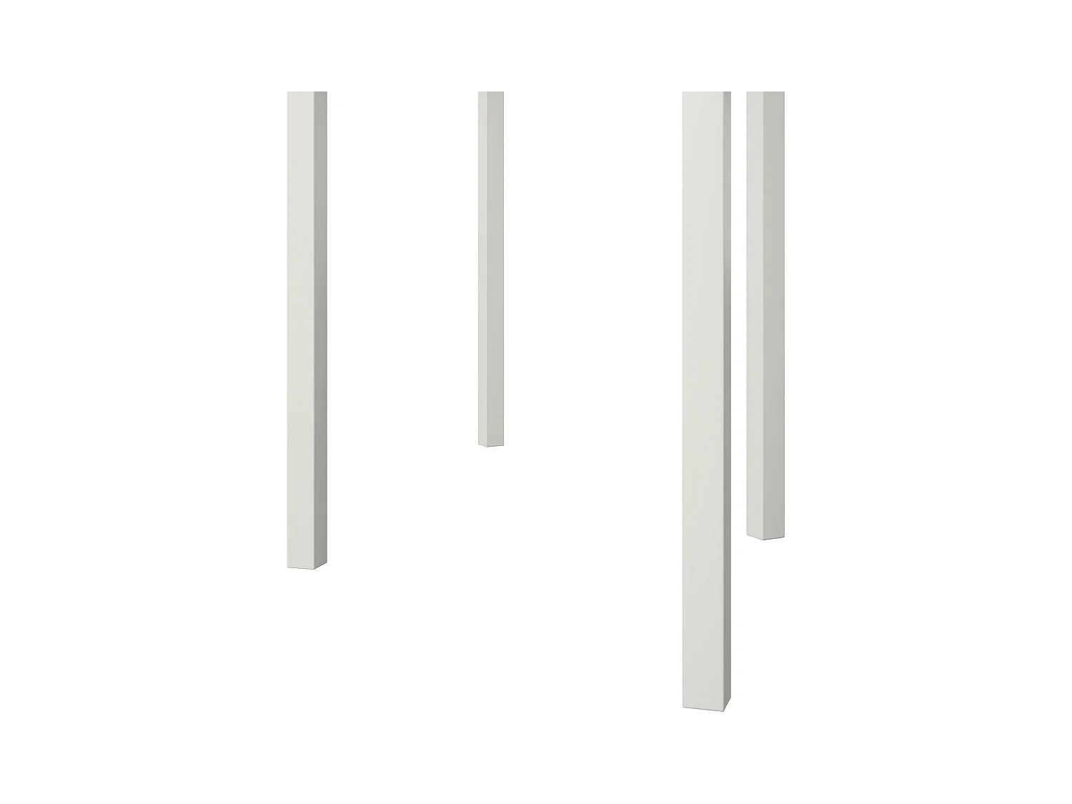 Bijzettafels in MDF walnoot en frame in metaal wit