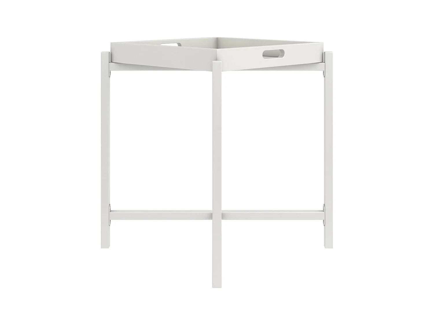 Poly | Table d'appoint avec plateau amovible en MDF blanc