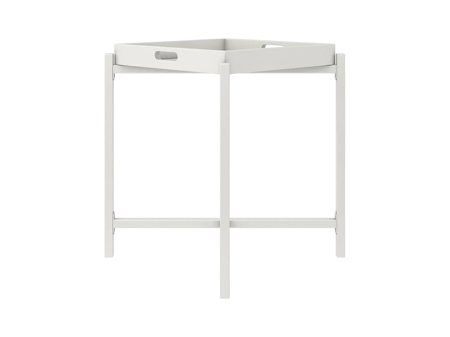 Poly | Table d'appoint avec plateau amovible en MDF blanc