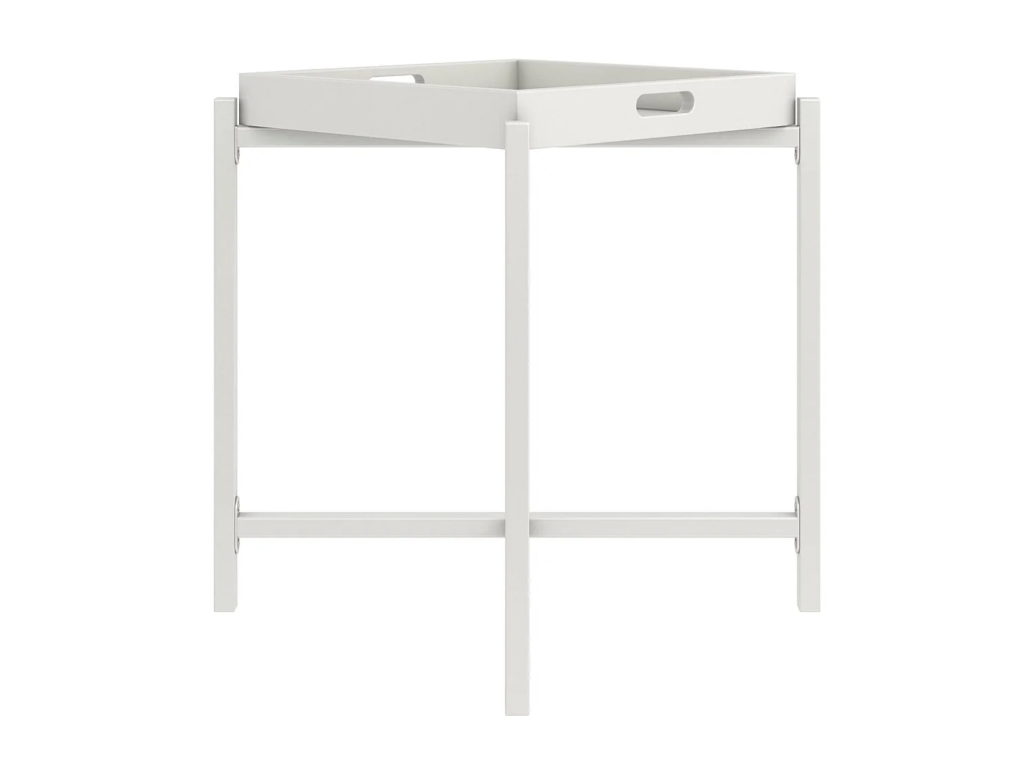 Poly | Table d'appoint avec plateau amovible en MDF blanc