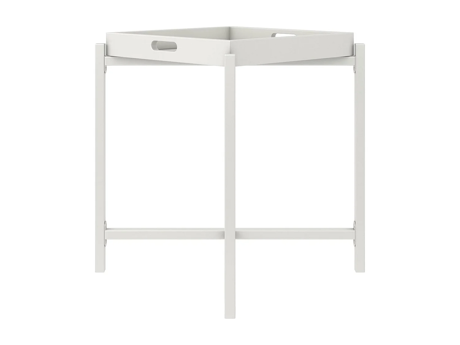 Poly | Table d'appoint avec plateau amovible en MDF blanc
