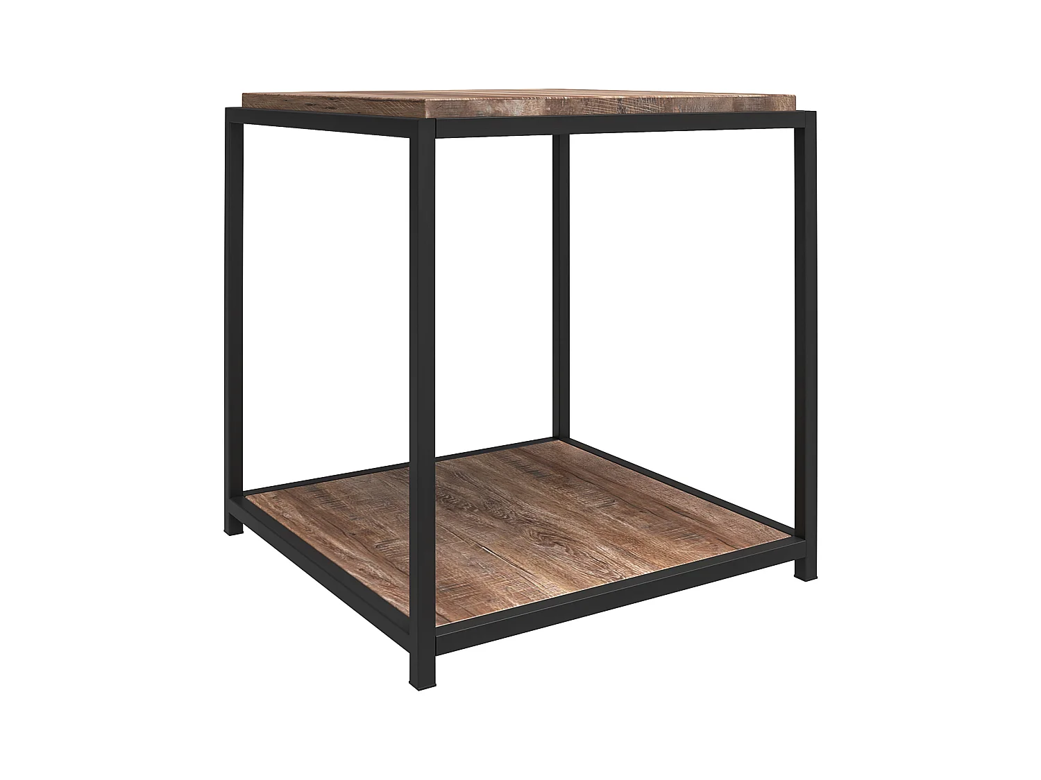 Quincy | Table d'appoint avec 1 étagère en panneaux de partic. mélaminés chêne