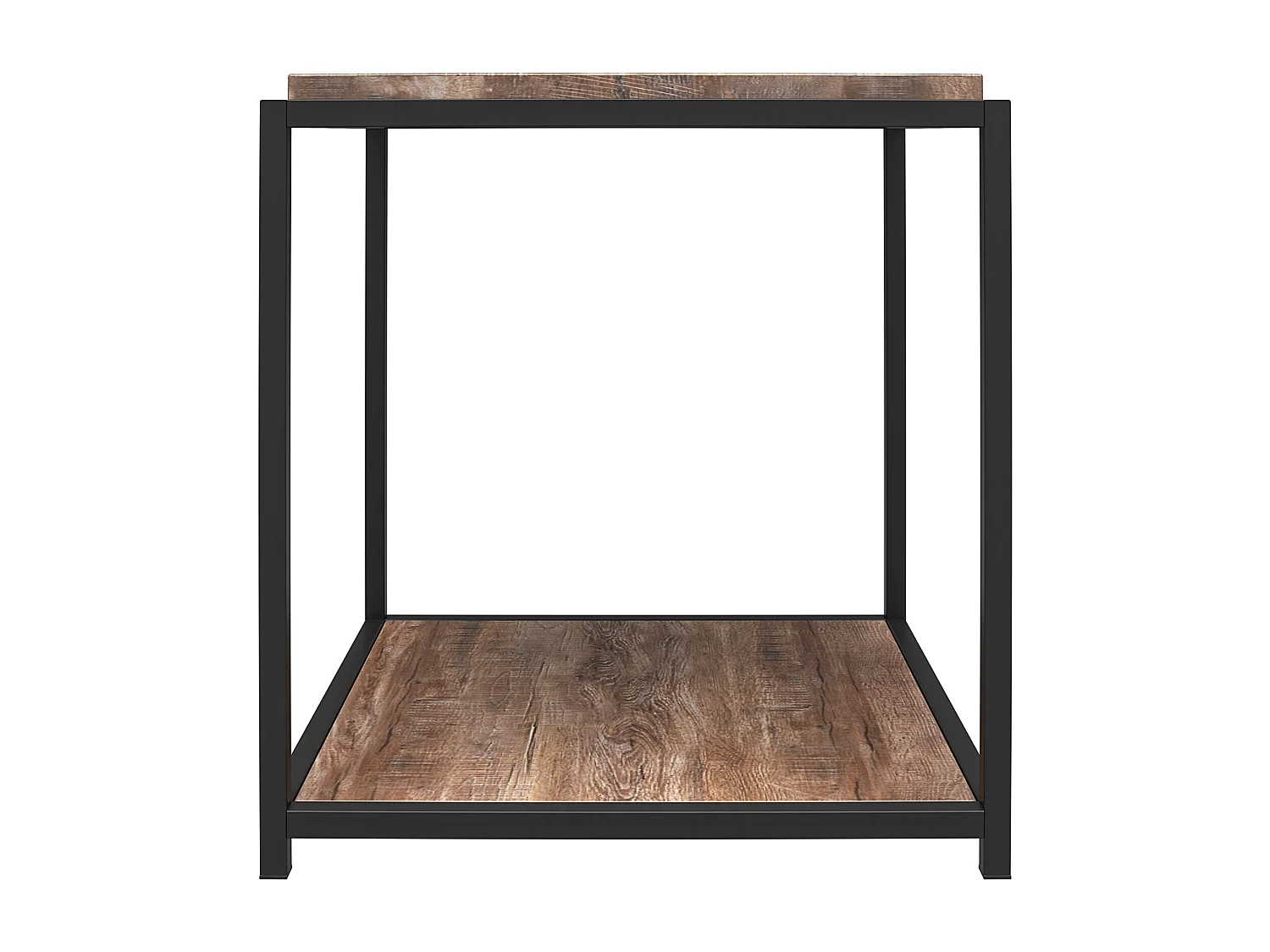 Quincy | Table d'appoint avec 1 étagère en panneaux de partic. mélaminés chêne