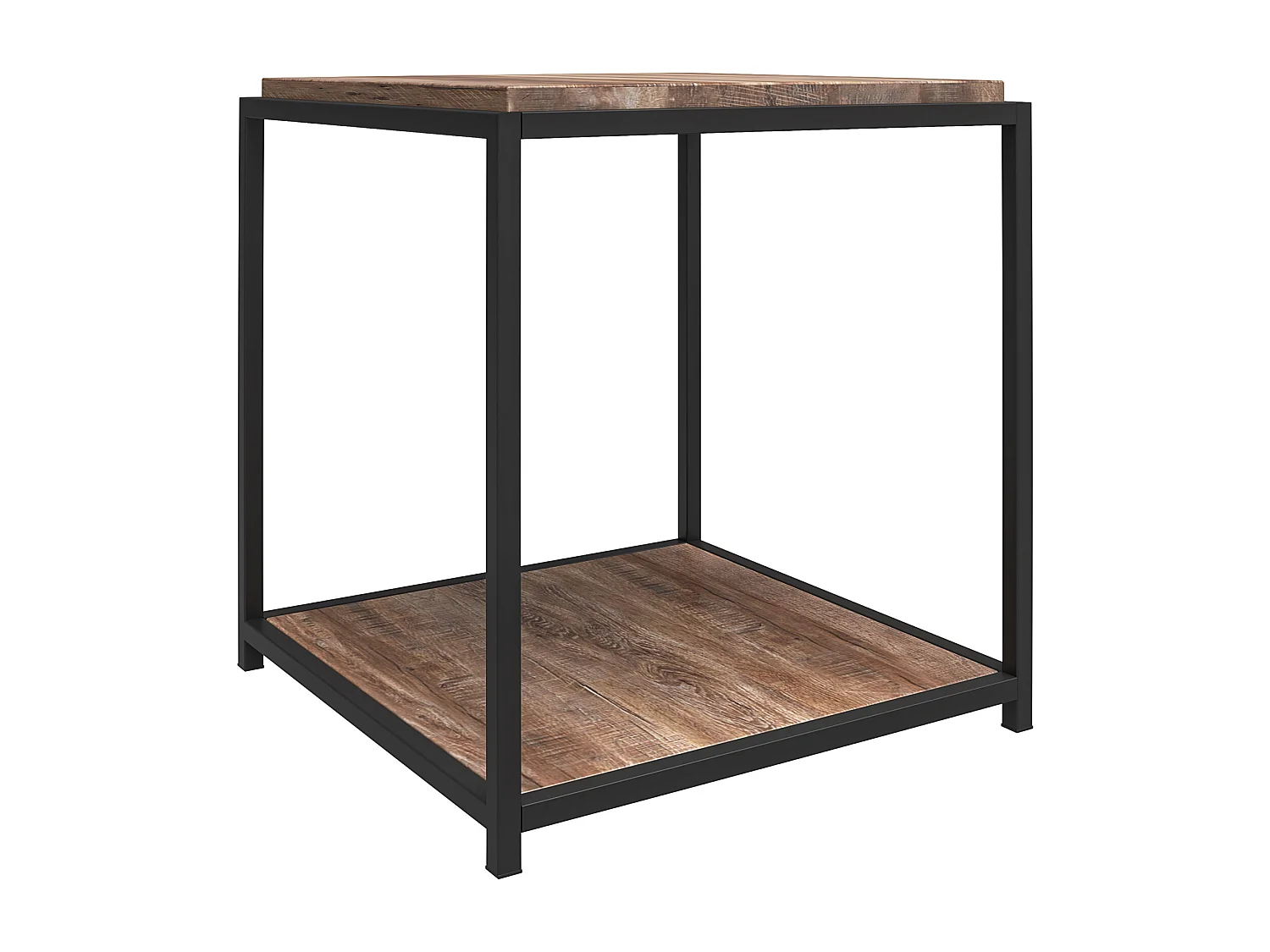 Quincy | Table d'appoint avec 1 étagère en panneaux de partic. mélaminés chêne