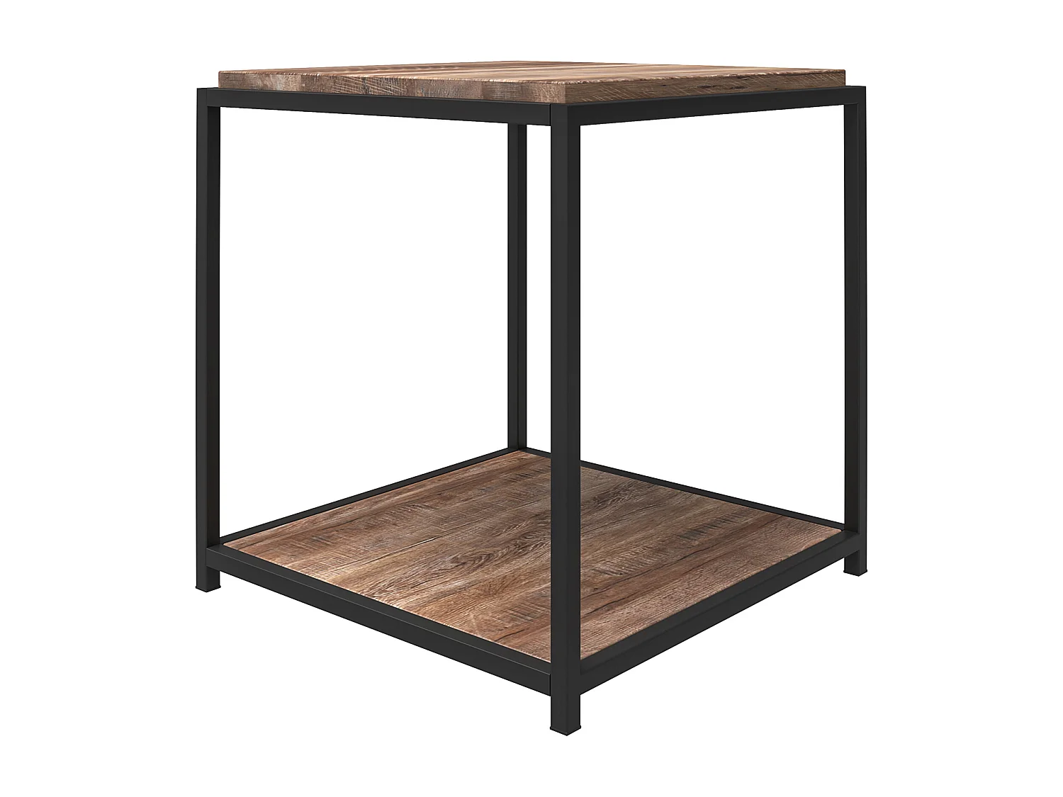 Quincy | Table d'appoint avec 1 étagère en panneaux de partic. mélaminés chêne