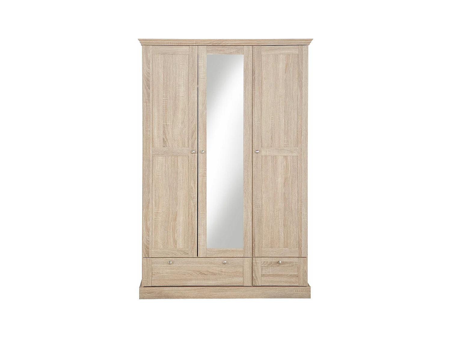Kledingkast 3 Deurs 2 Laden Eiken 3 Deurs