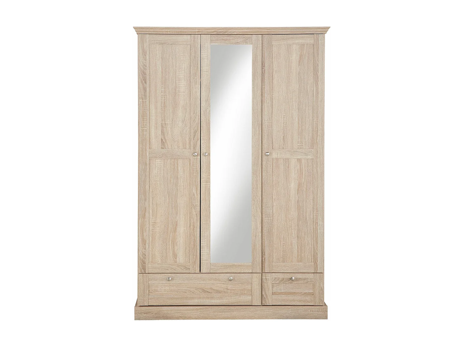 Binz | Armoire à 3 portes et 2 tiroirs en chêne