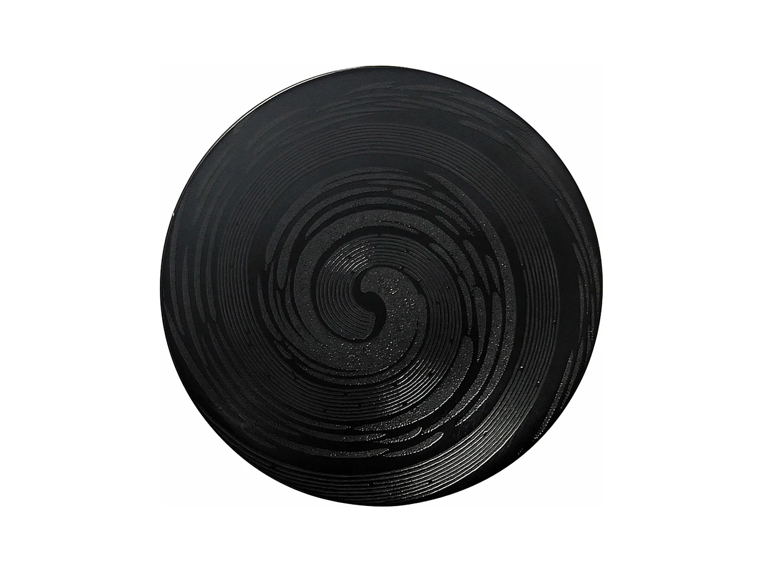 Novastyl - Lot 6 Assiettes A Dessert Tornade 21cm En Gres Noir