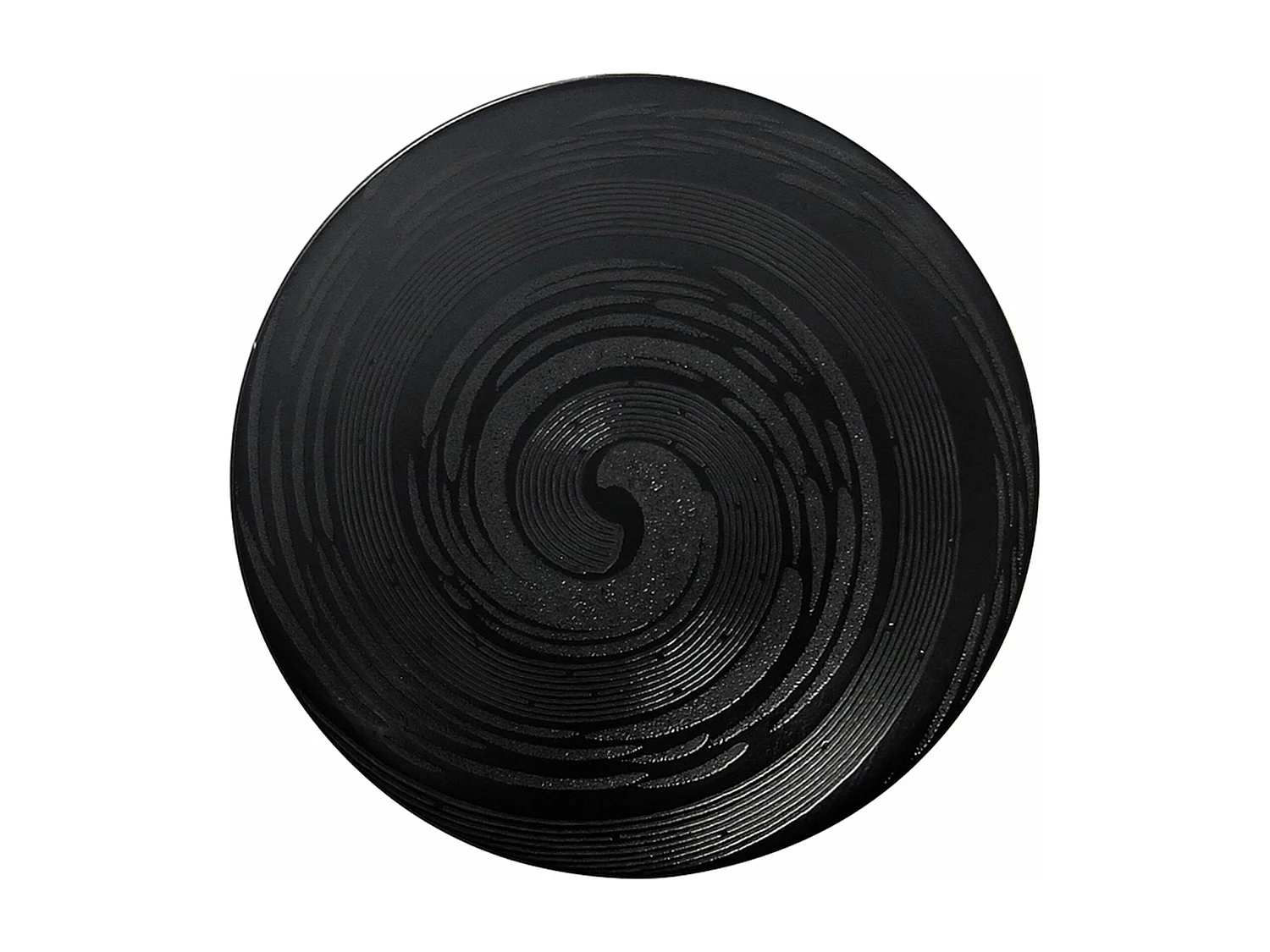 Novastyl - Lot 6 Assiettes A Dessert Tornade 21cm En Gres Noir