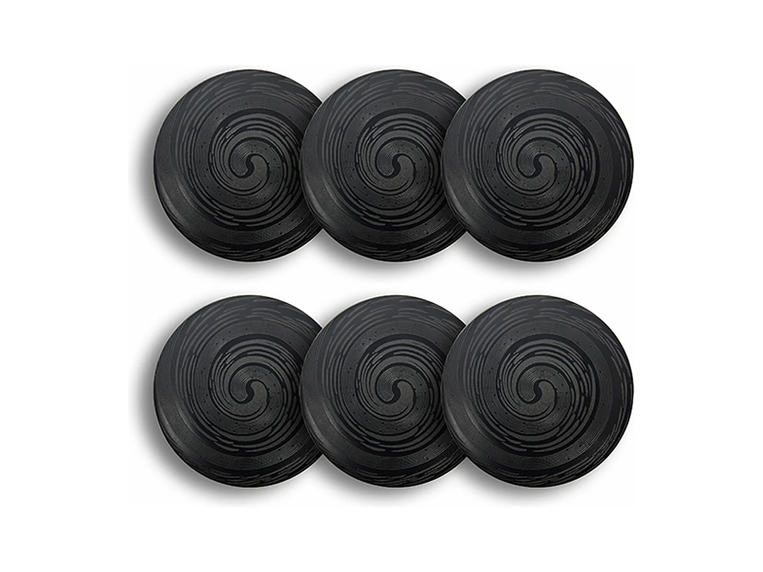 Novastyl - Lot 6 Assiettes Plates Tornade 27cm En Gres Noir
