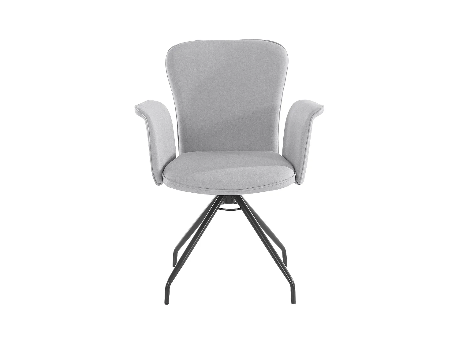 Carla | Fauteuil in lichtgrijze stof, 2 stuks