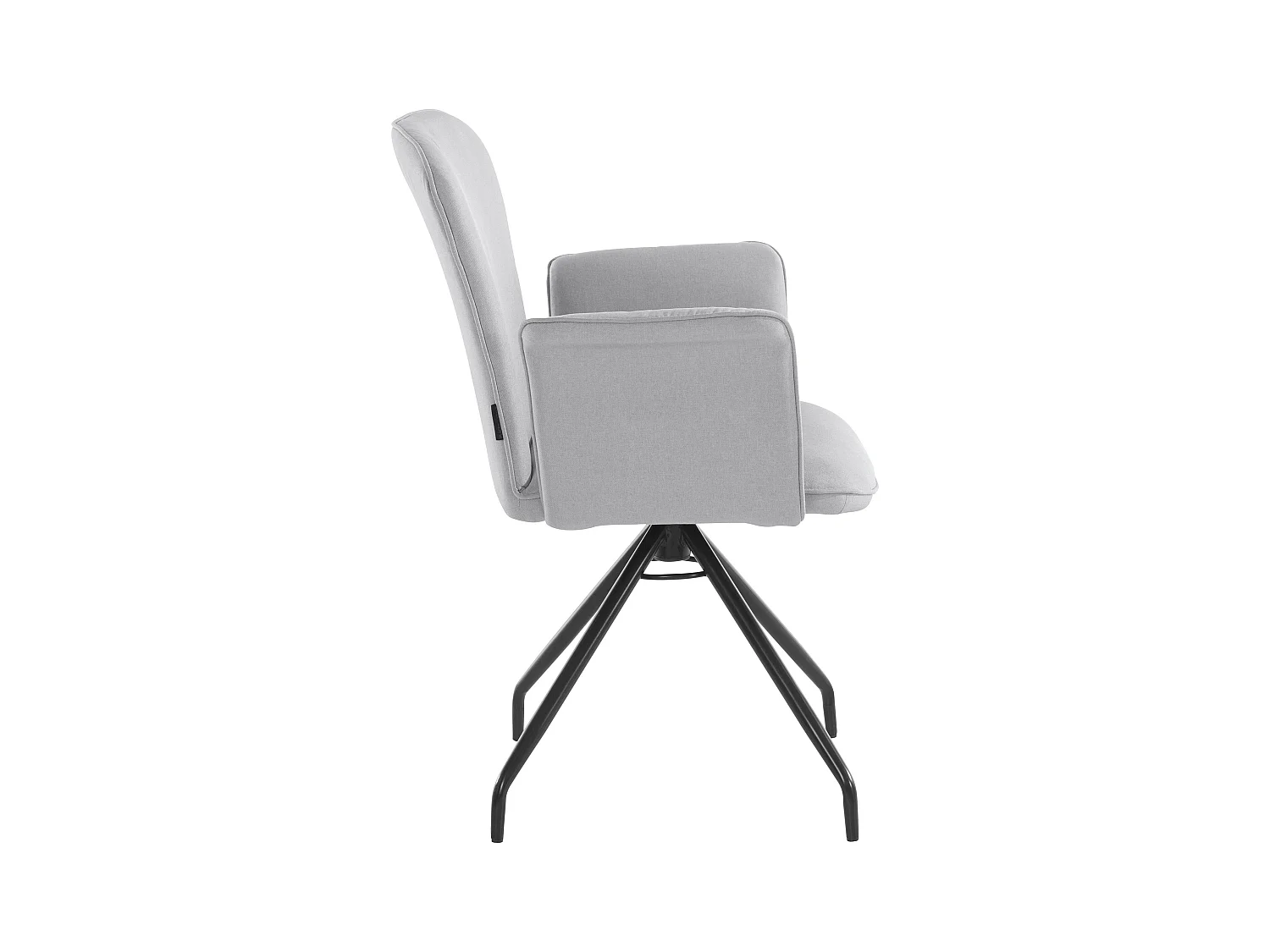 Carla | Fauteuil in lichtgrijze stof, 2 stuks