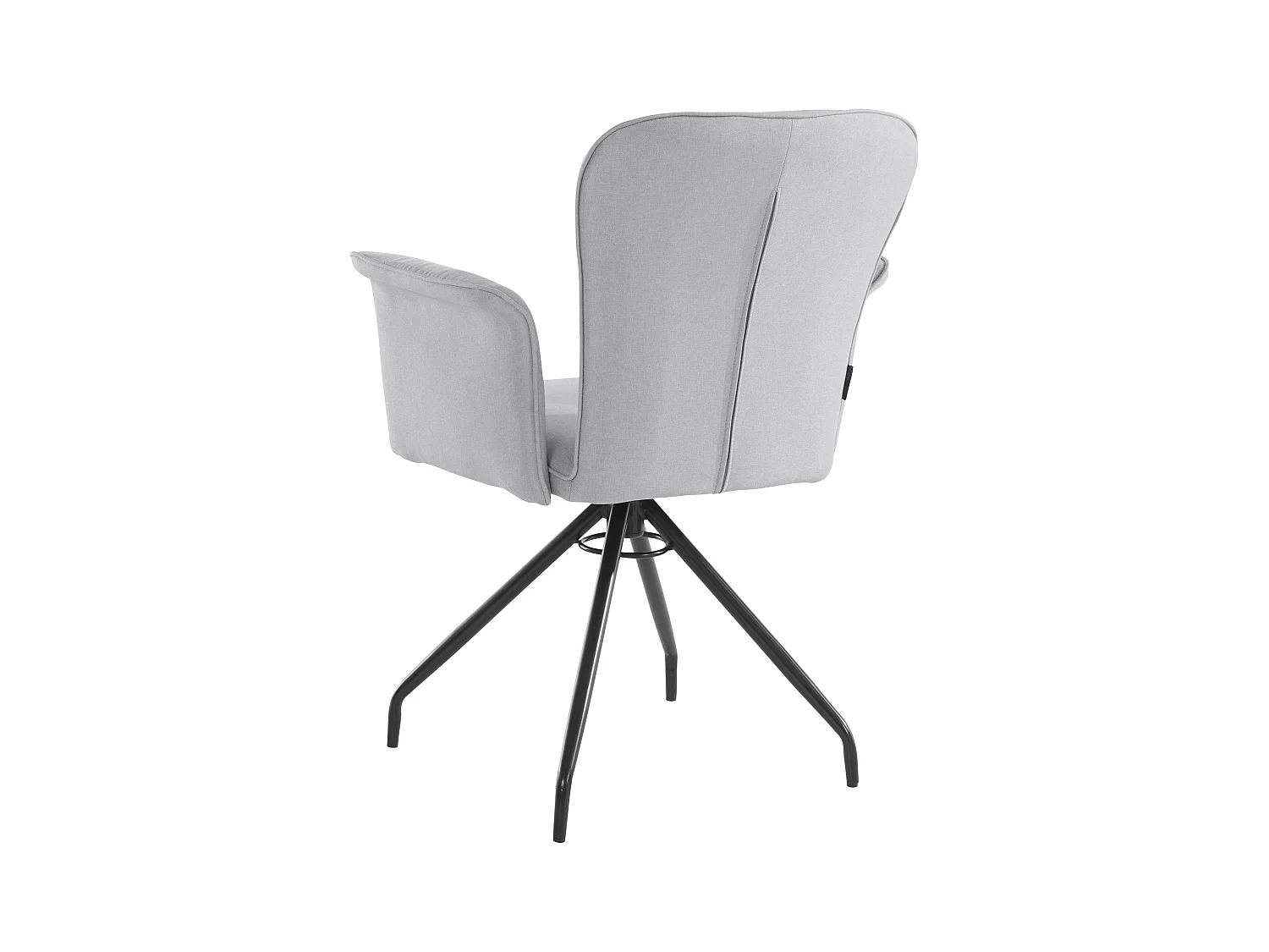 Carla | Fauteuil in lichtgrijze stof, 2 stuks