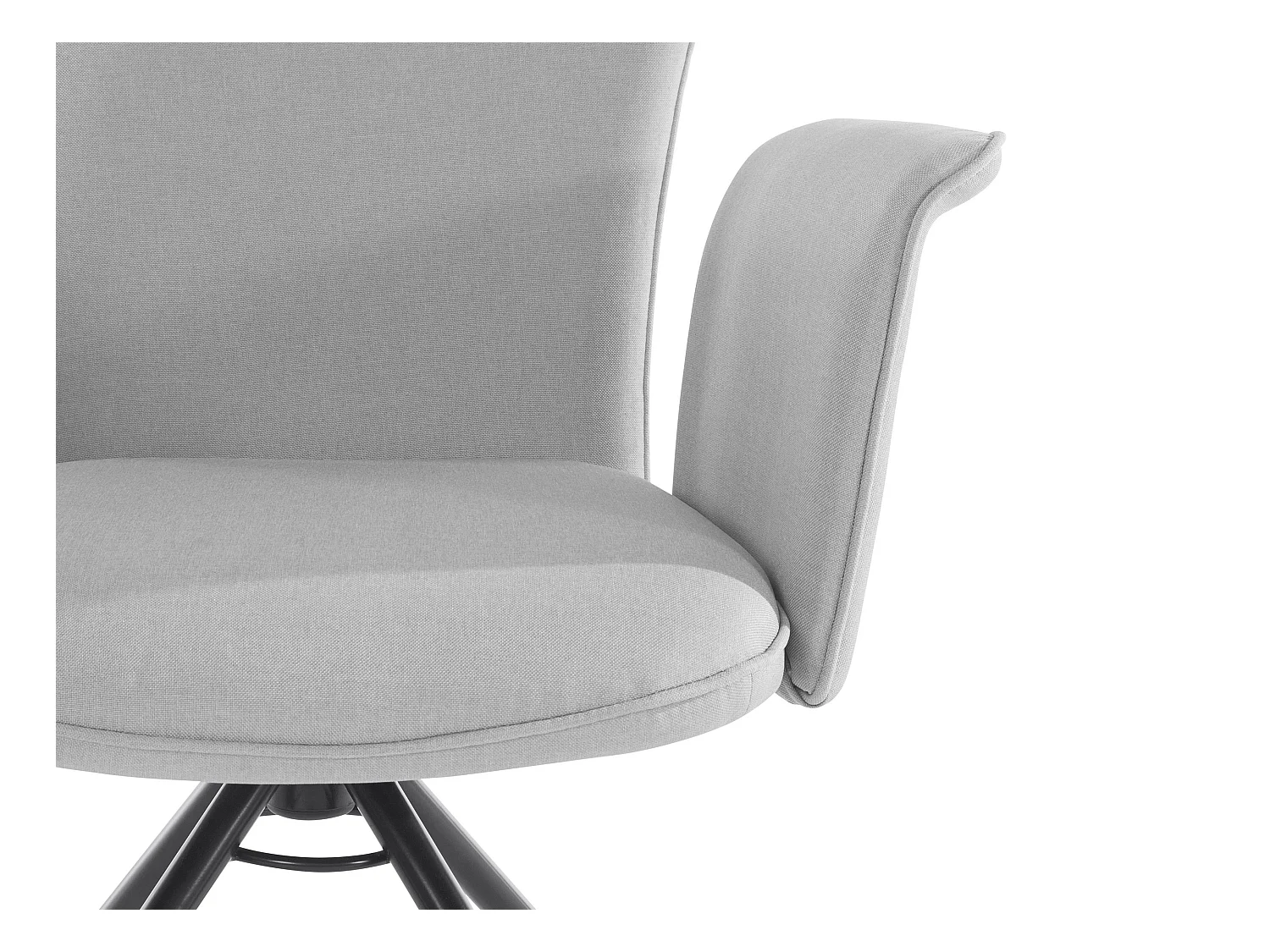 Carla | Fauteuil in lichtgrijze stof, 2 stuks