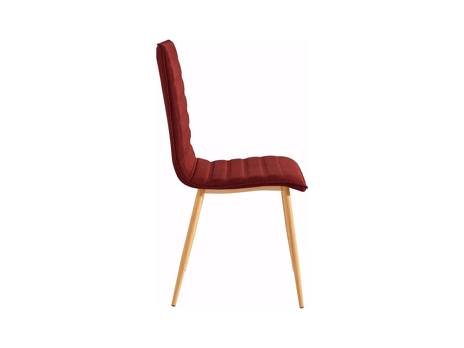 Pearl | Eetkamerstoel in rode stof, 2 stuks