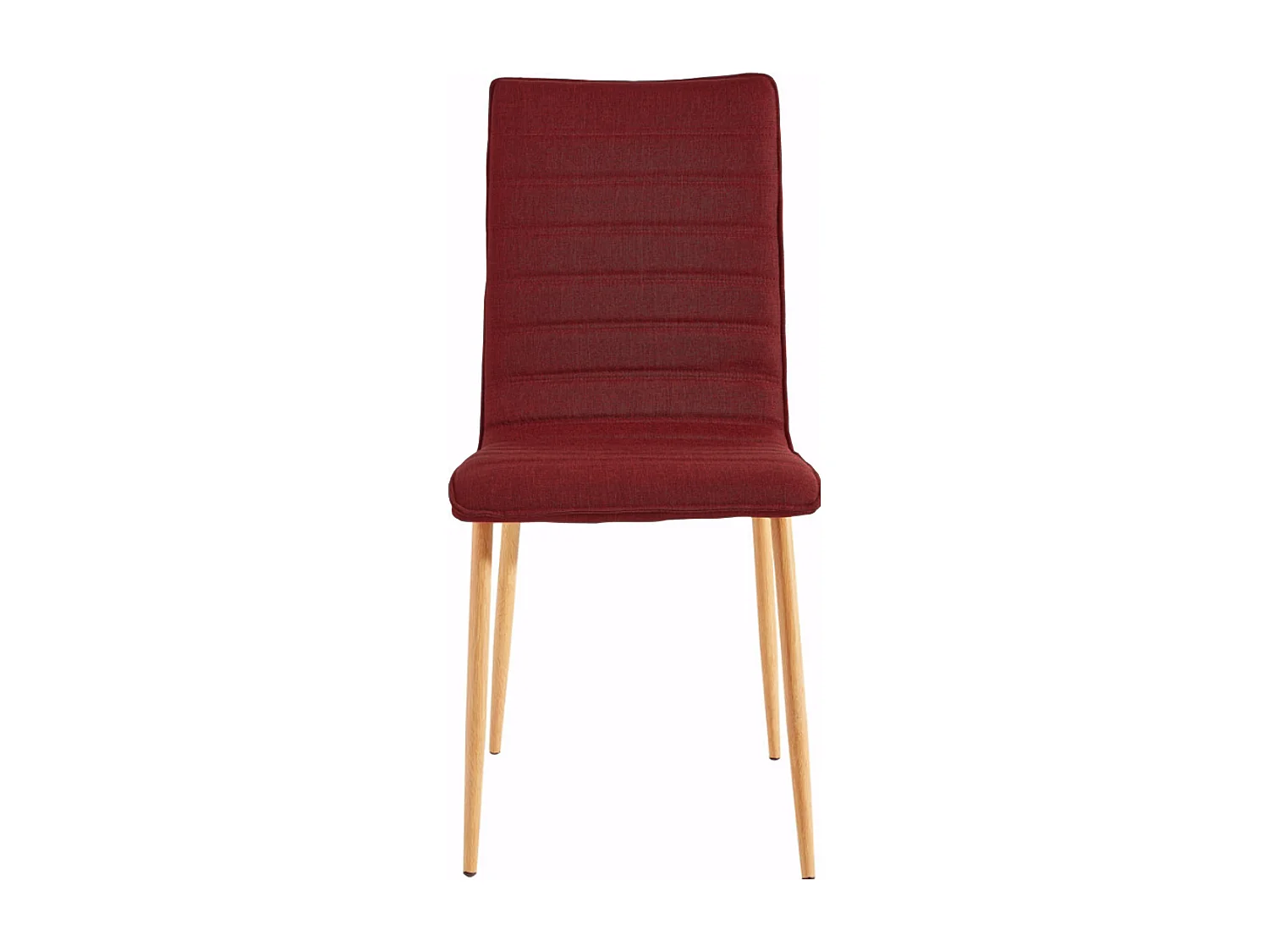 Pearl | Fauteuil de salle à manger en tissu rouge, 2 pièces