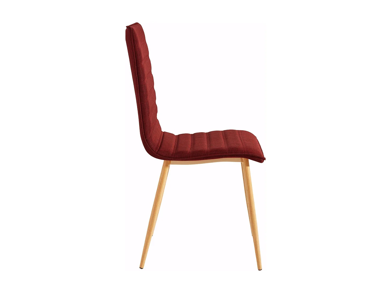 Pearl | Fauteuil de salle à manger en tissu rouge, 2 pièces