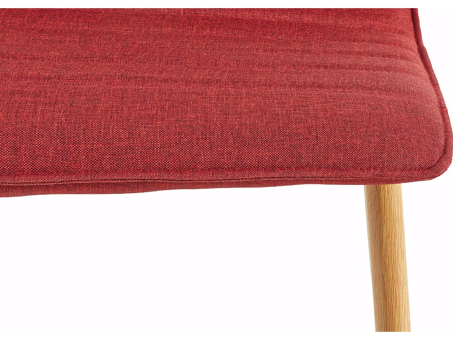 Pearl | Fauteuil de salle à manger en tissu rouge, 2 pièces