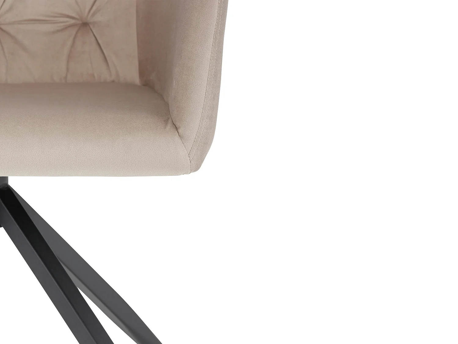 Lot de 2 chaises de salle à manger rembourrées en PU marron clair