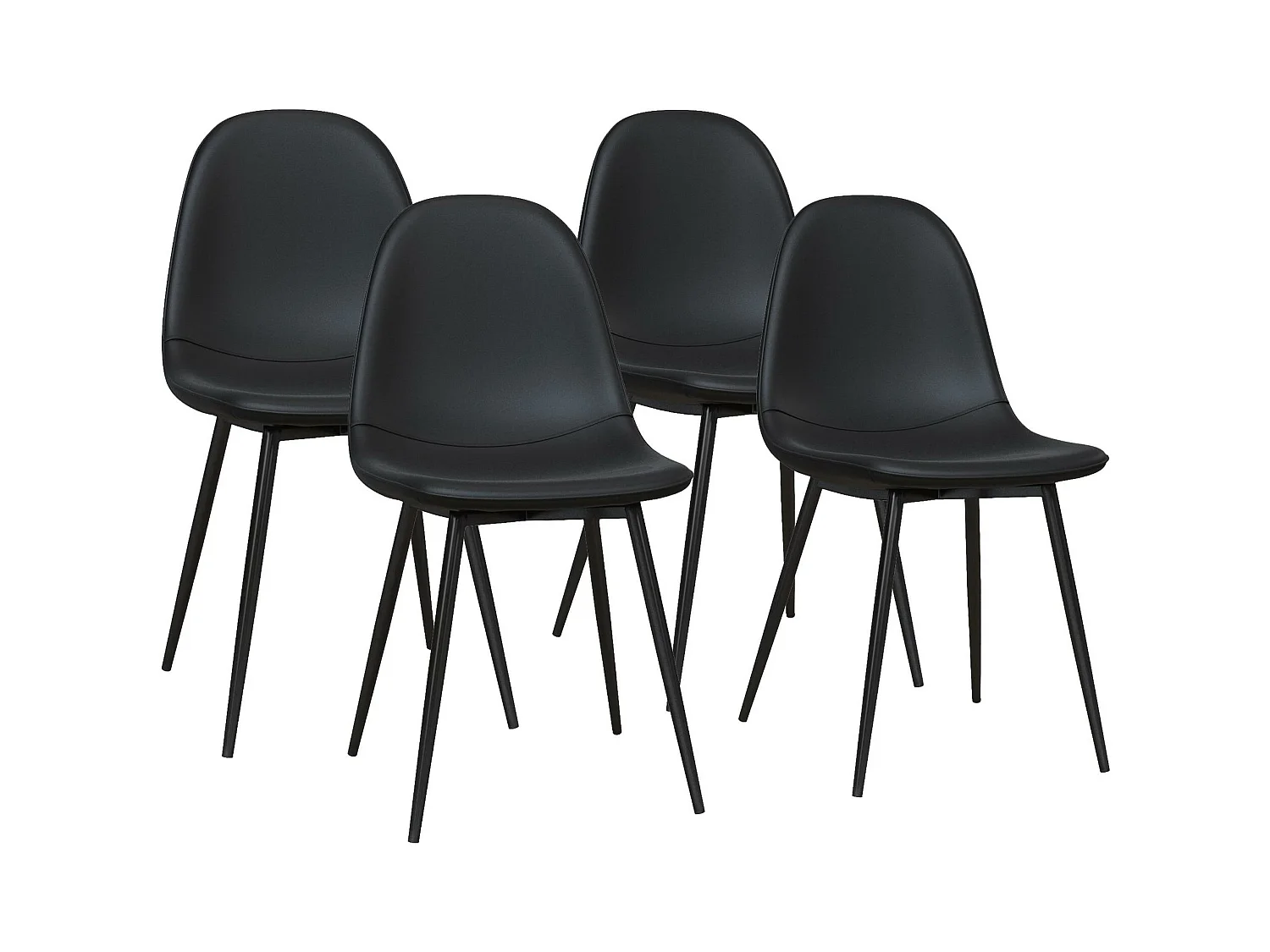 Calvin | Lot de 2 chaises de salle à manger en velours vert