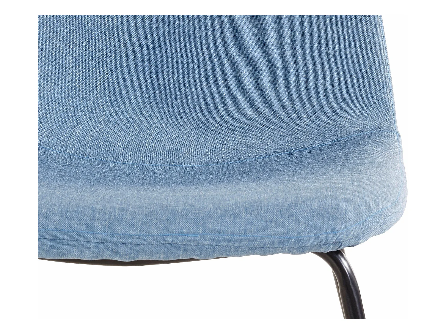 Colby | Sedia da pranzo in tessuto blu jeans, confezione da 2 pz.