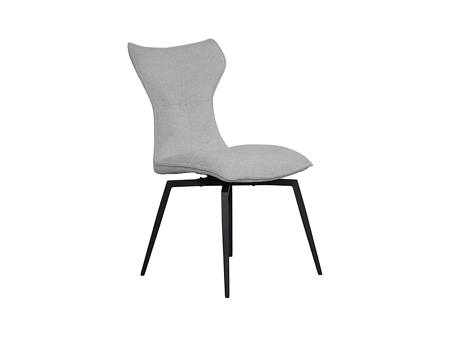 Chaise beige pivotante en velours avec passepoil (lot de 2) LOMBARDIE