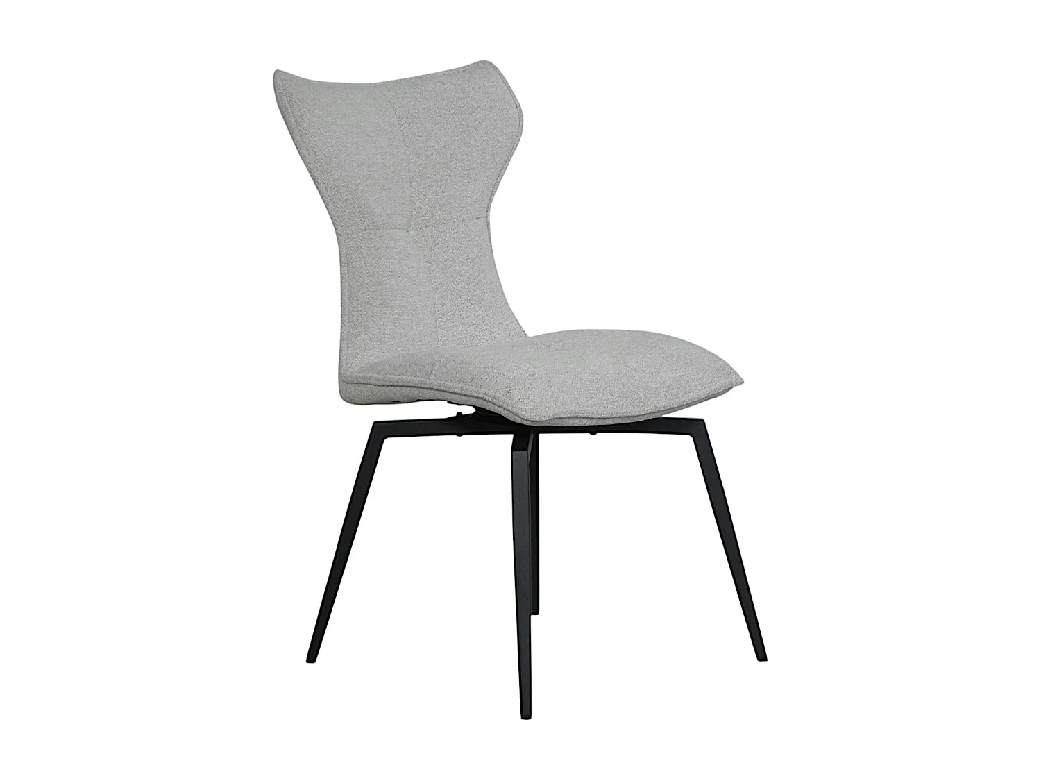 Chaise beige pivotante en velours avec passepoil (lot de 2) LOMBARDIE