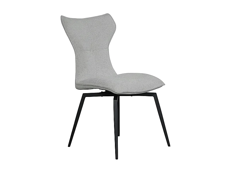 Chaise beige pivotante en velours avec passepoil (lot de 2) LOMBARDIE