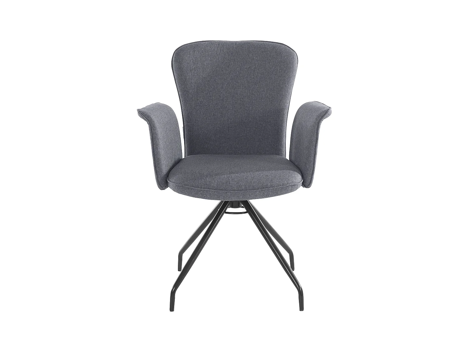 Carla | Poltrona in tessuto antracite, confezione da 2