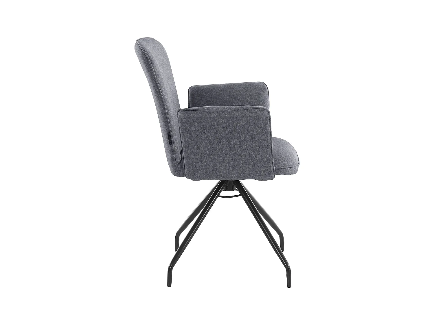 Carla | Poltrona in tessuto antracite, confezione da 2