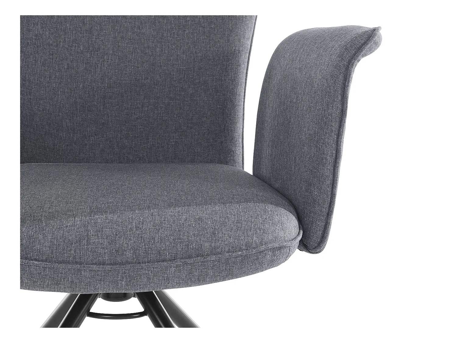 Carla | Poltrona in tessuto antracite, confezione da 2