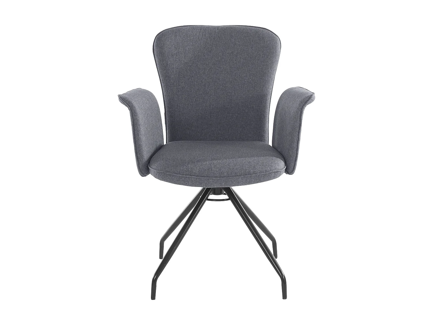 Carla | Fauteuil en tissu anthracite, 2 pièces