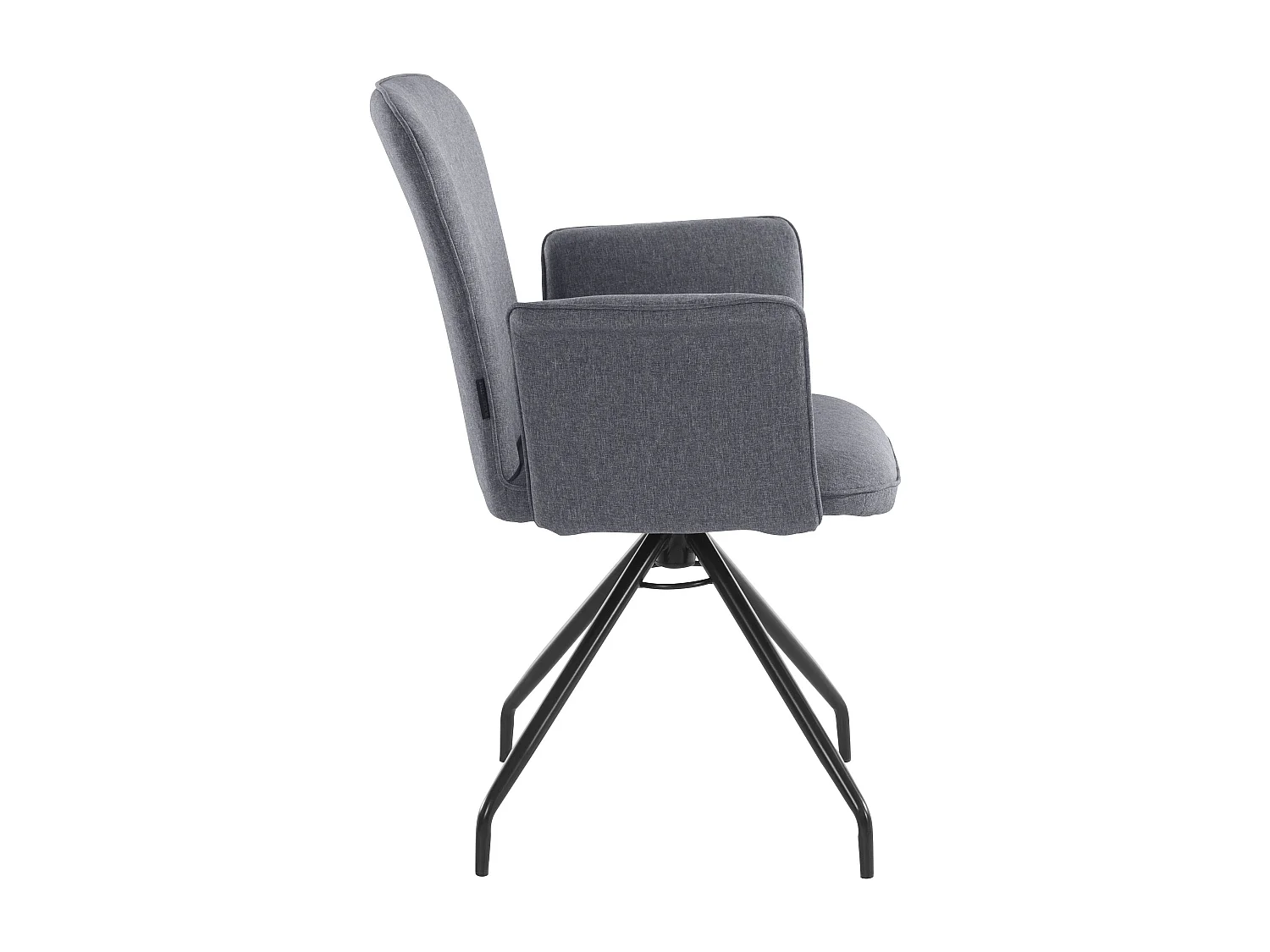Carla | Fauteuil en tissu anthracite, 2 pièces