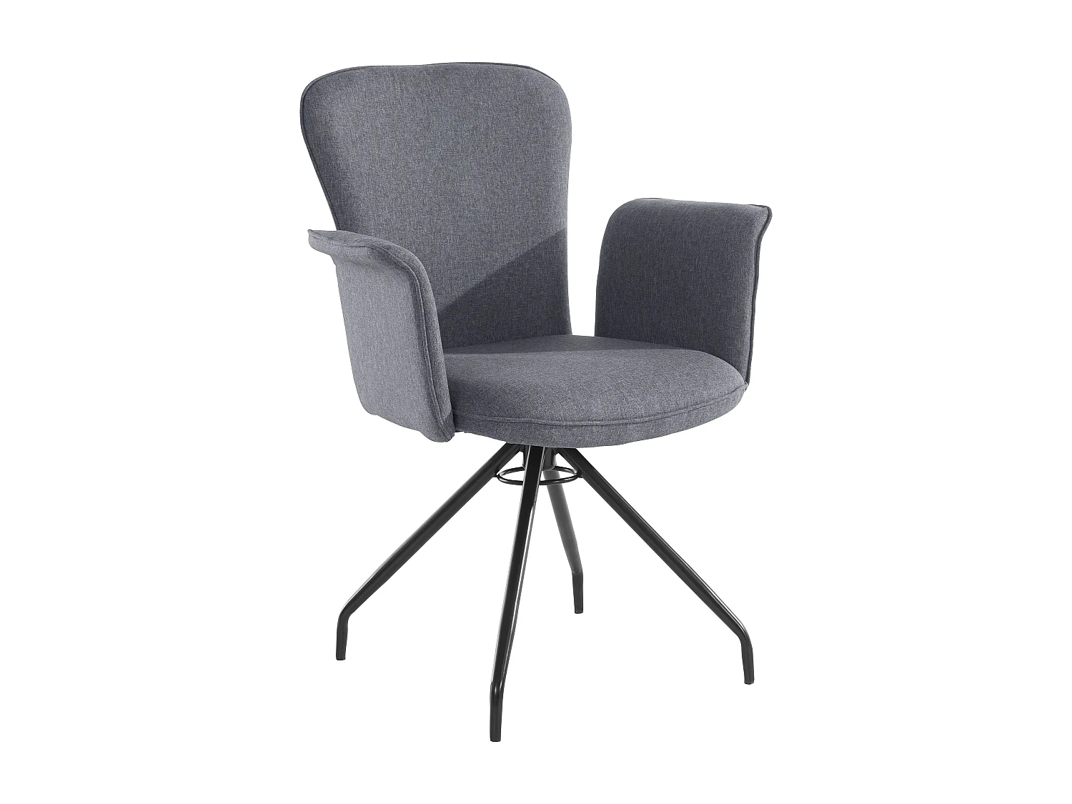 Carla | Fauteuil en tissu anthracite, 2 pièces