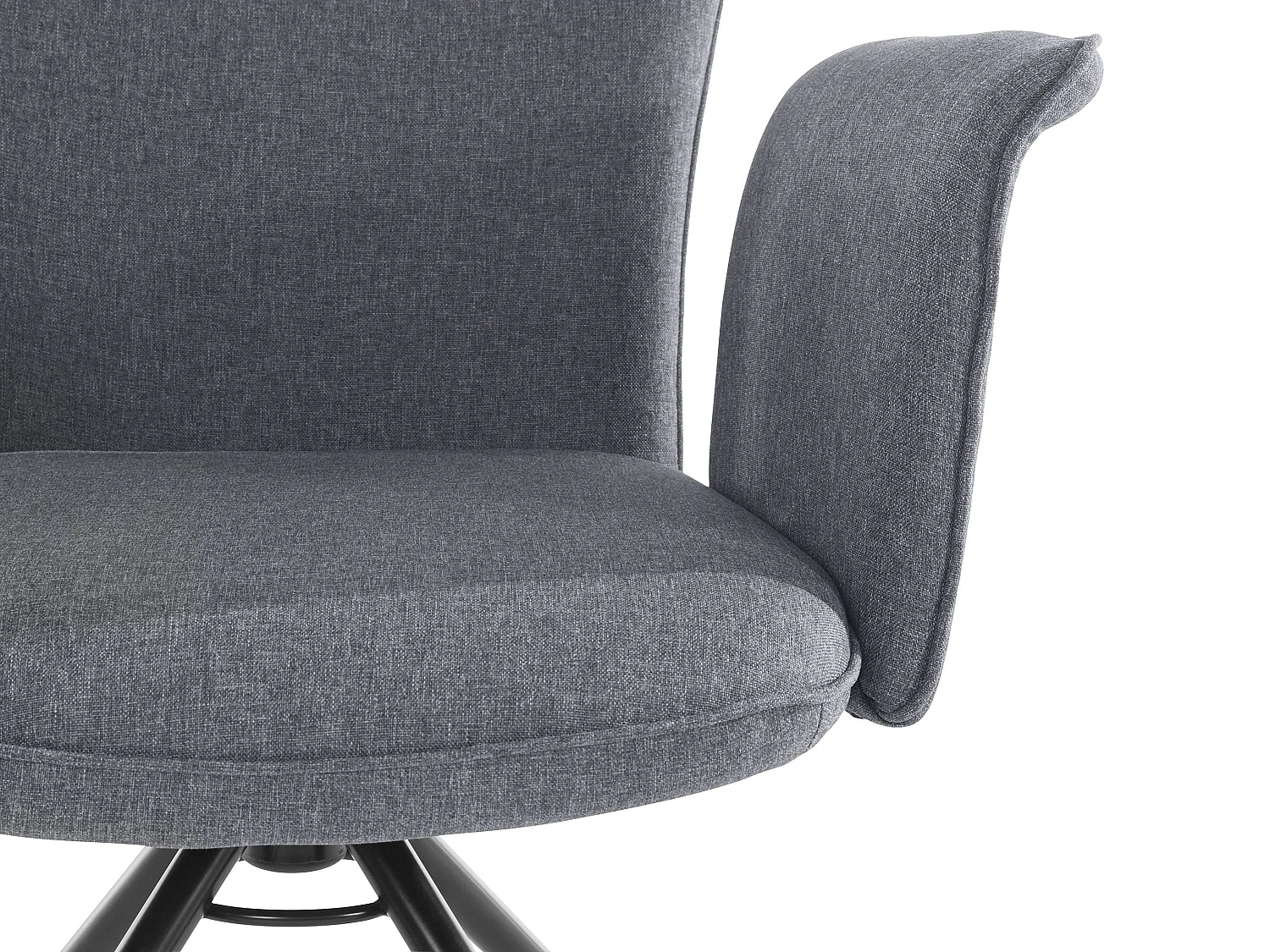 Carla | Fauteuil en tissu anthracite, 2 pièces