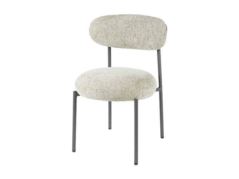 Chaise beige sable moderne en velours tissé (lot de 2) CREEK