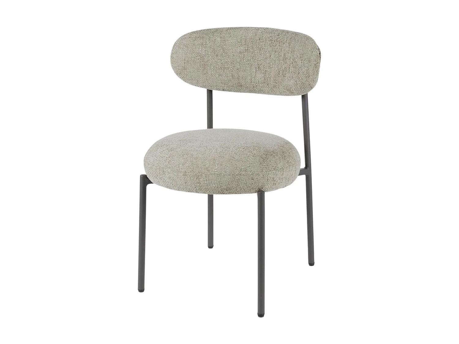 Chaise beige sable moderne en velours tissé (lot de 2) CREEK